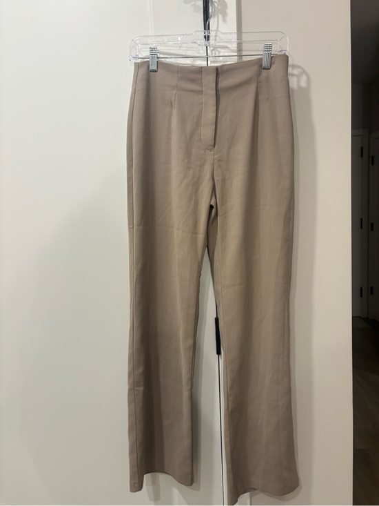 Abercrombie & Fitch Pants - Abercrombie & Fitch Women's Beige Straight-Leg Trousers